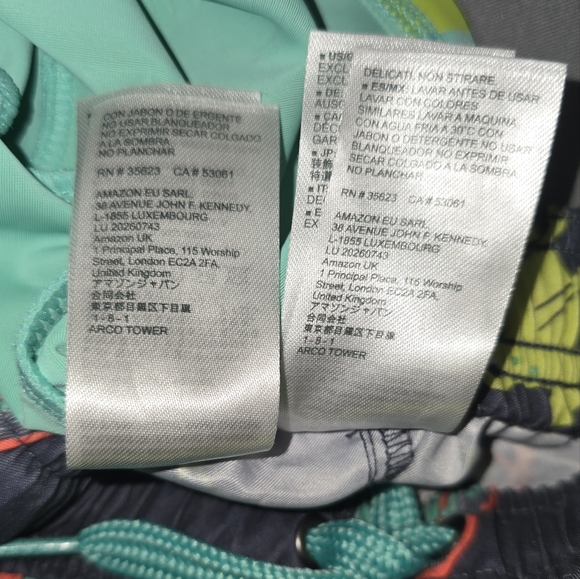 Carter's: Size: 3 to 6 months Swim trunks w/drawstring & Long sleeve Rash Guard - Picture 7 of 11